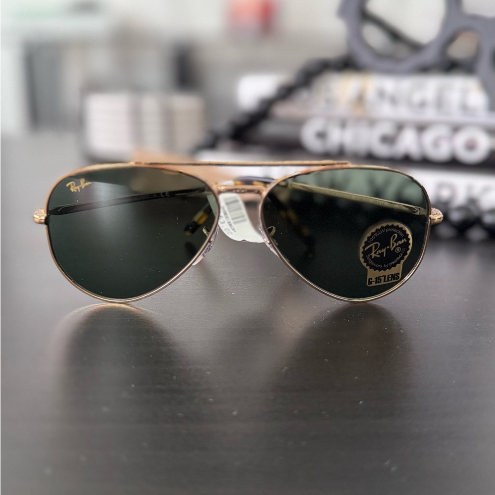 Ray-Ban Gold Frame Aviator Sunglasses